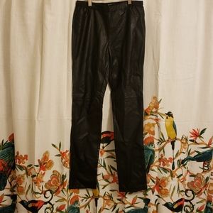 Faux soft leather skinny pants